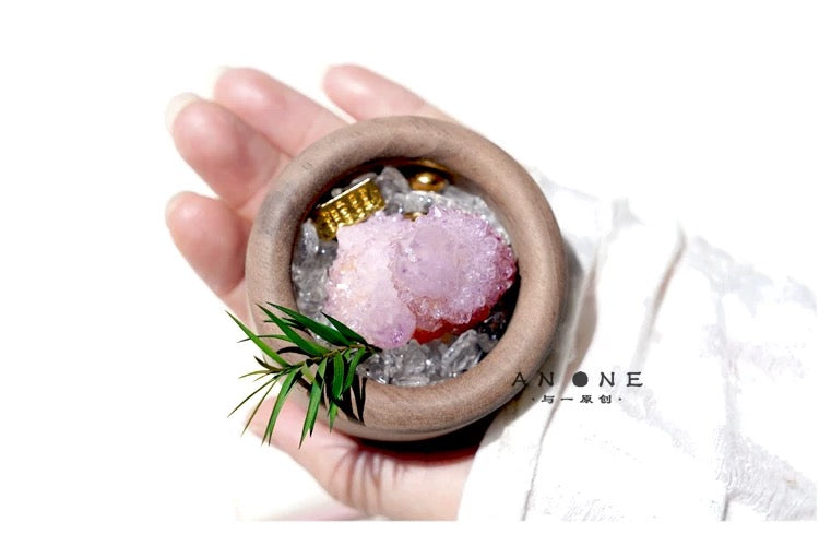 South African Cactus Crystal & Greenery Ornament-118