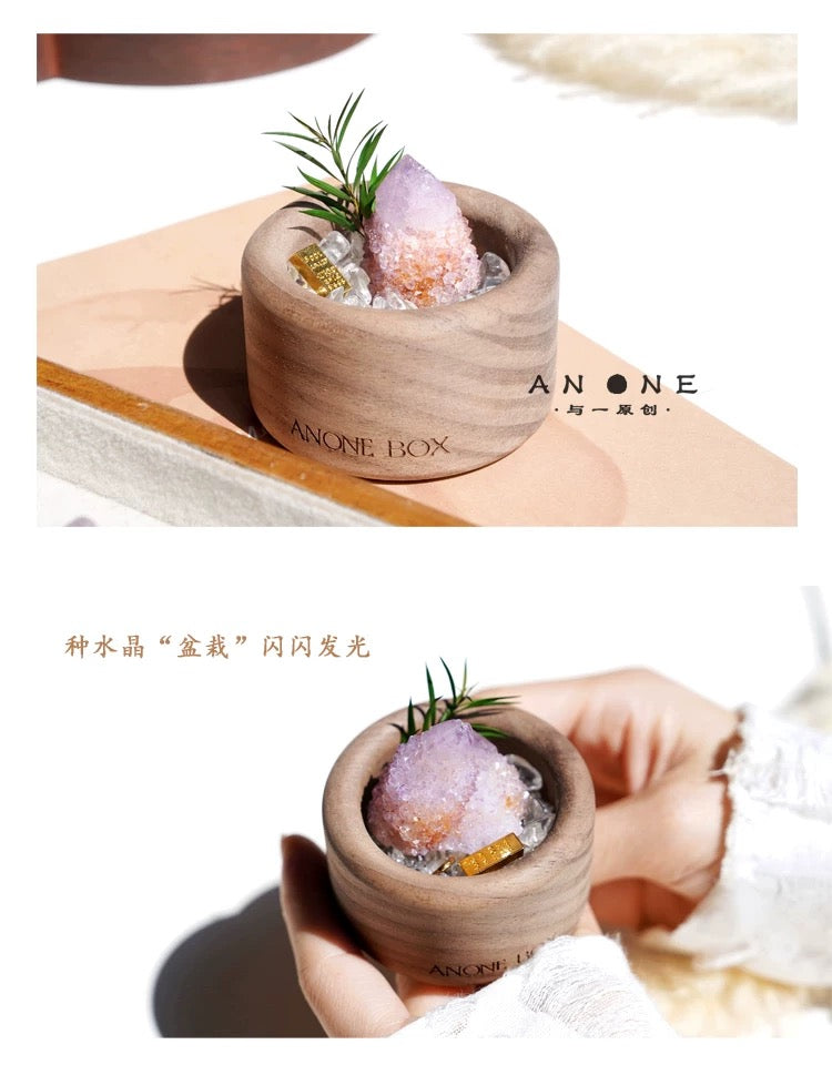 South African Cactus Crystal & Greenery Ornament-118