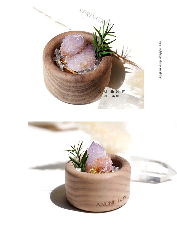 South African Cactus Crystal & Greenery Ornament-118