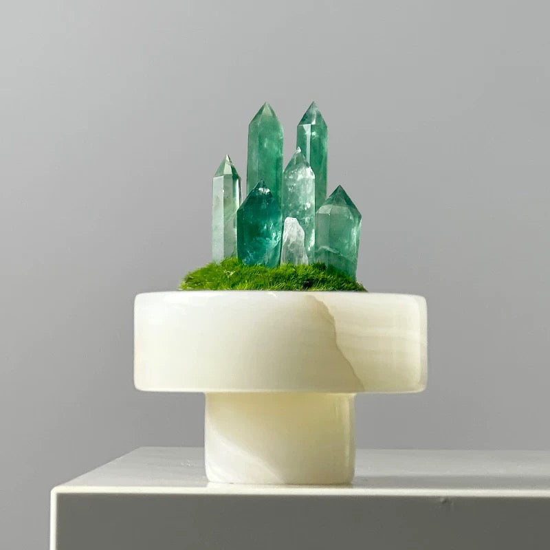 Crystal and Plant Symbiotic Mini Scene-283