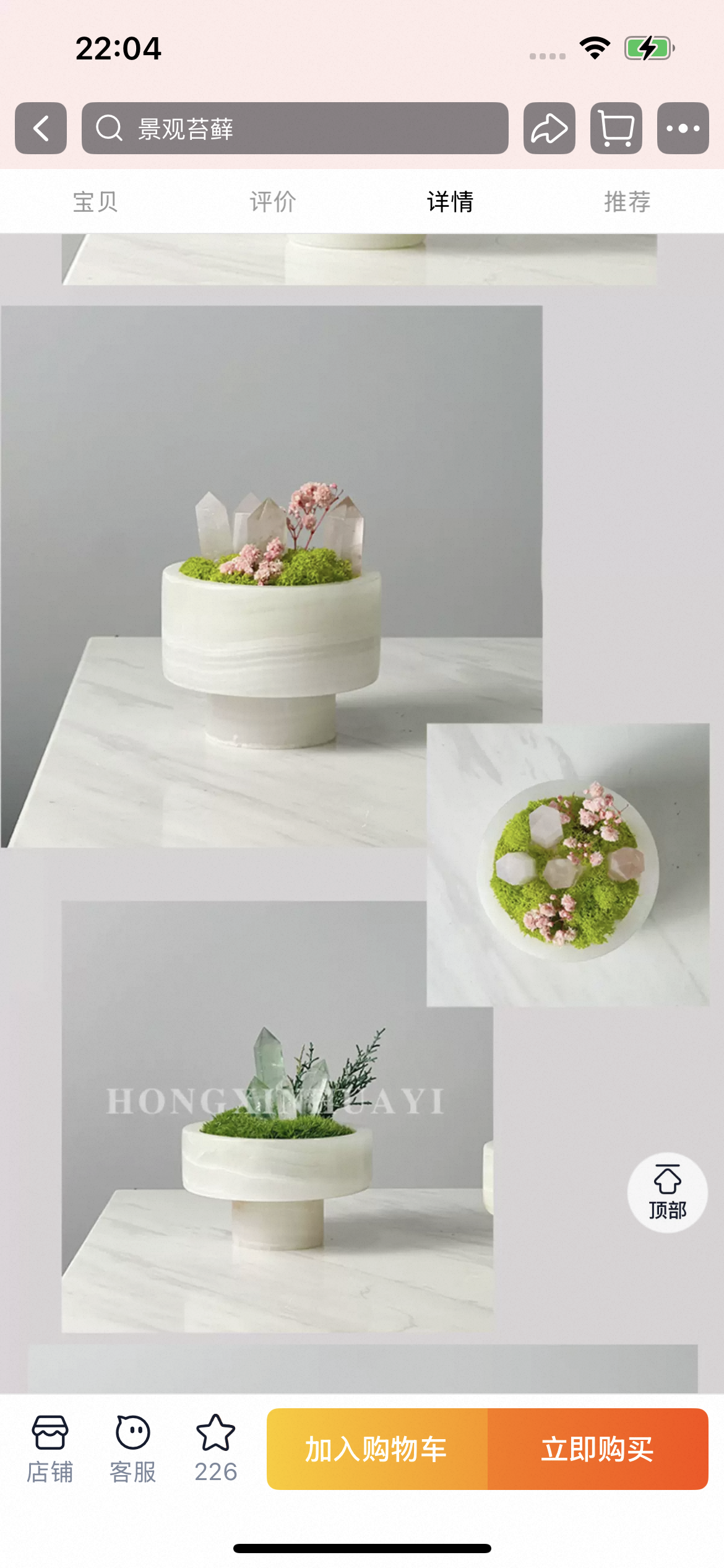 Crystal and Plant Symbiotic Mini Scene-283