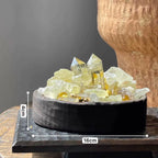 Natural yellow crystal energy purification,demagnetization and treasure accumulation basin-323