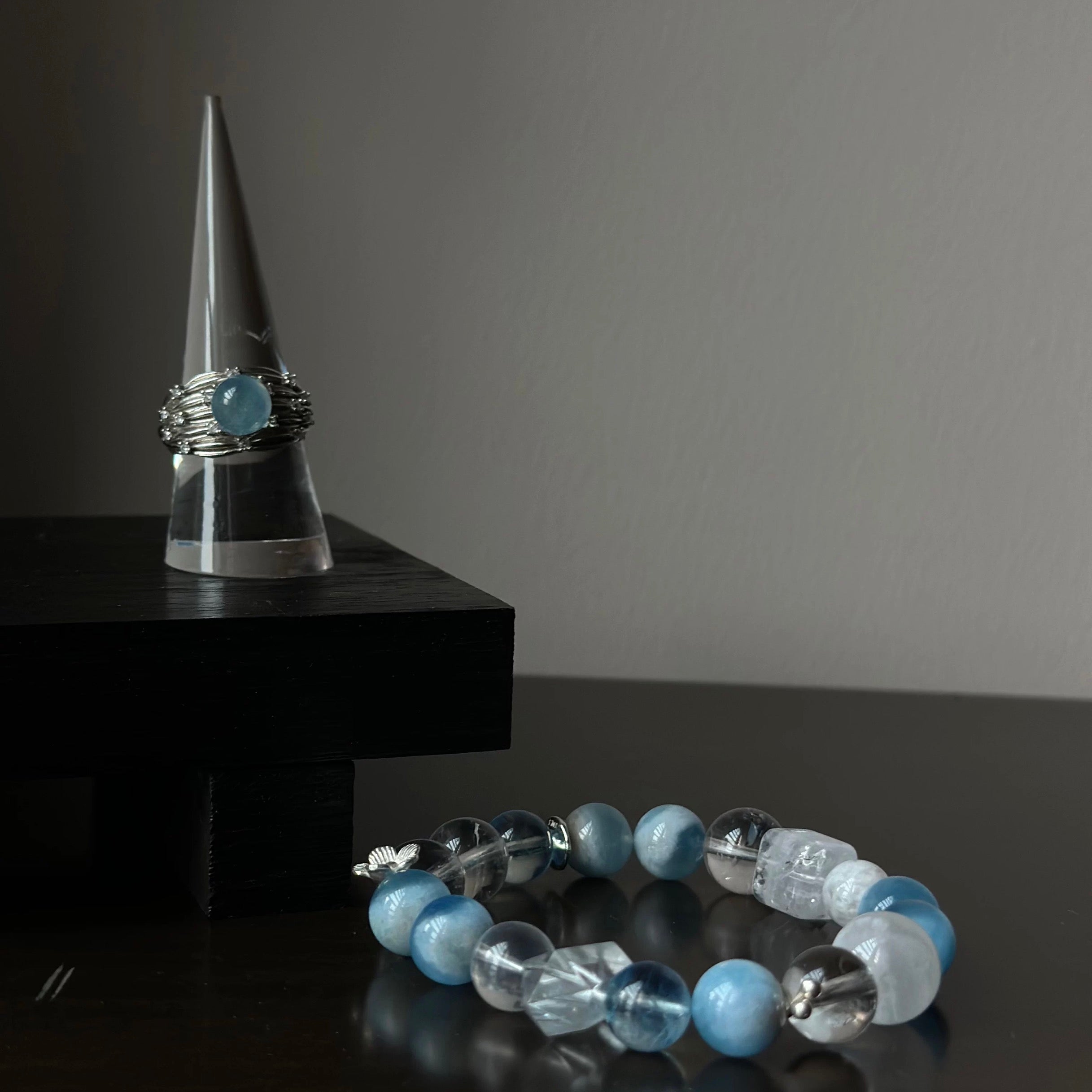 Natural crystal silver  jewelry-498