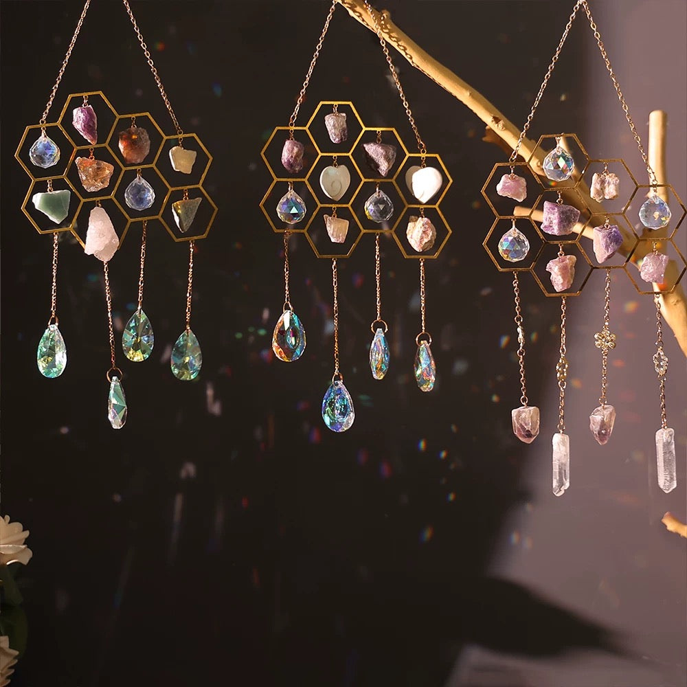 Natural crystal Dreamcatcher-40