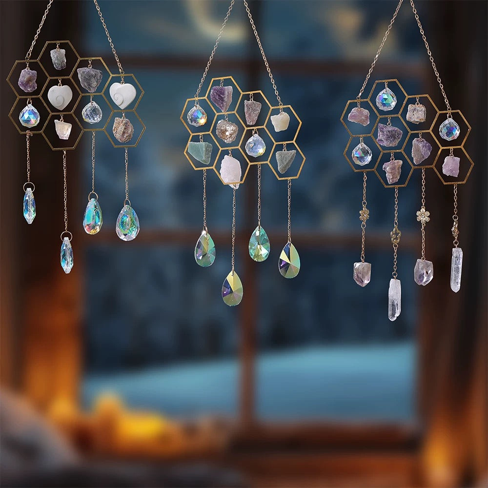 Natural crystal Dreamcatcher-40