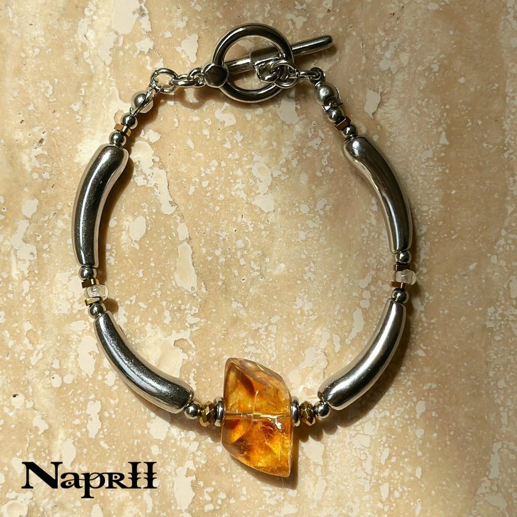 Natural crystal metal bracelet-185