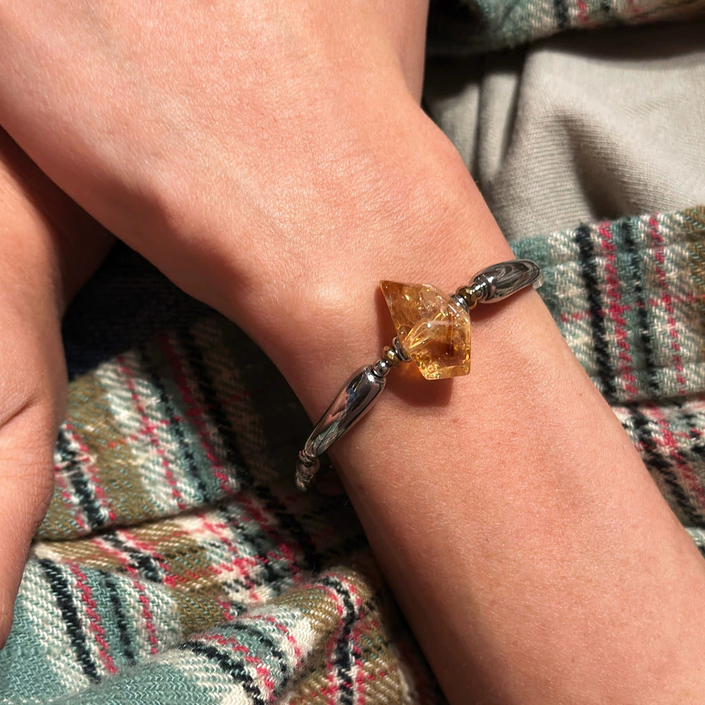 Natural crystal metal bracelet-185