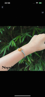 Natural crystal metal bracelet-185