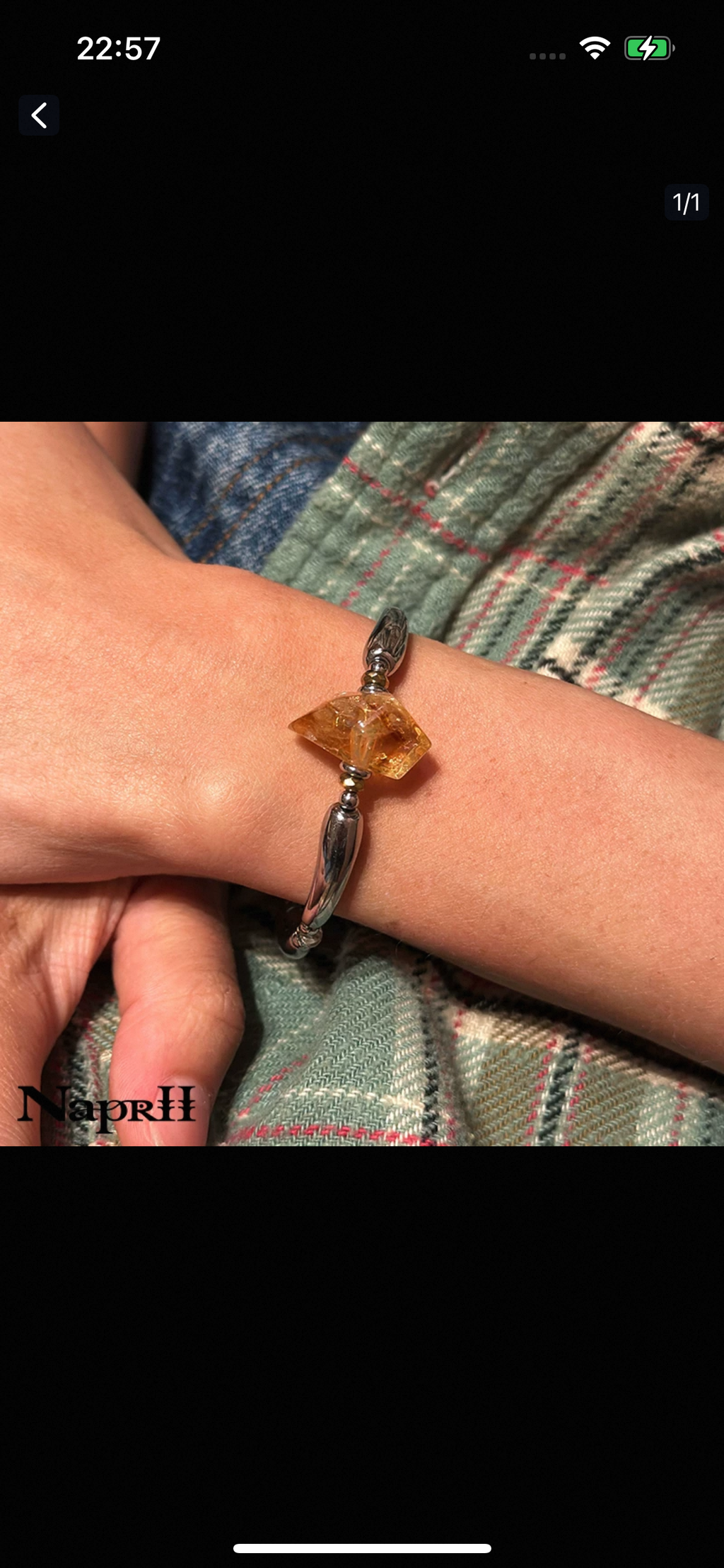 Natural crystal metal bracelet-185