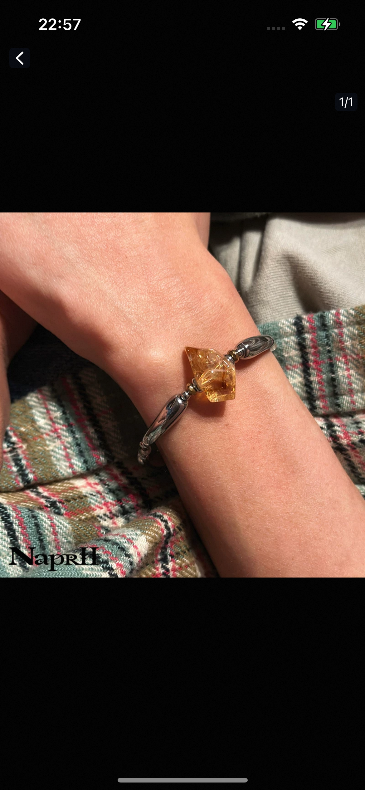 Natural crystal metal bracelet-185