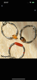 Natural crystal metal bracelet-185