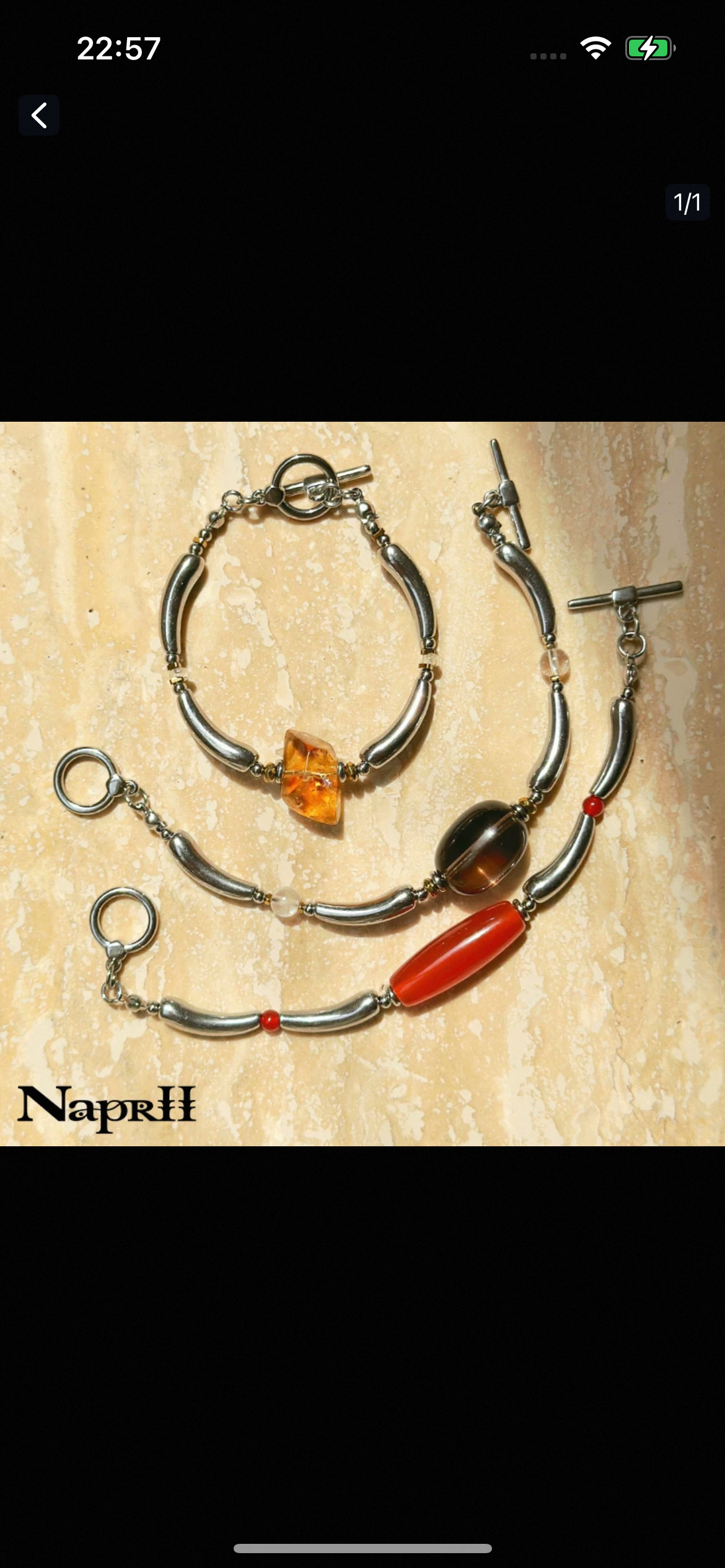 Natural crystal metal bracelet-185