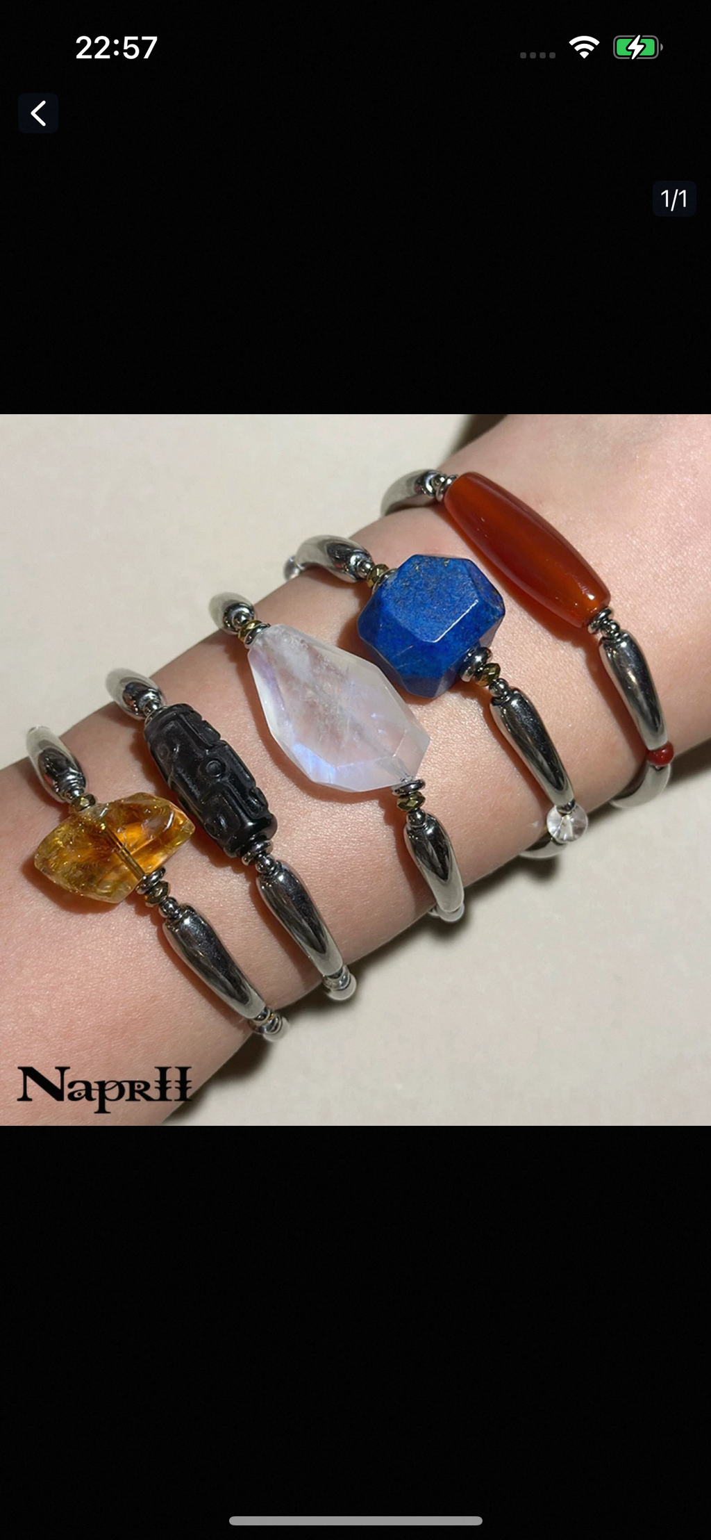 Natural crystal metal bracelet-185