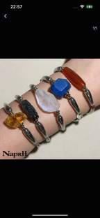 Natural crystal metal bracelet-185