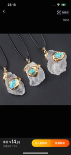 Gilded crystal pendant-32