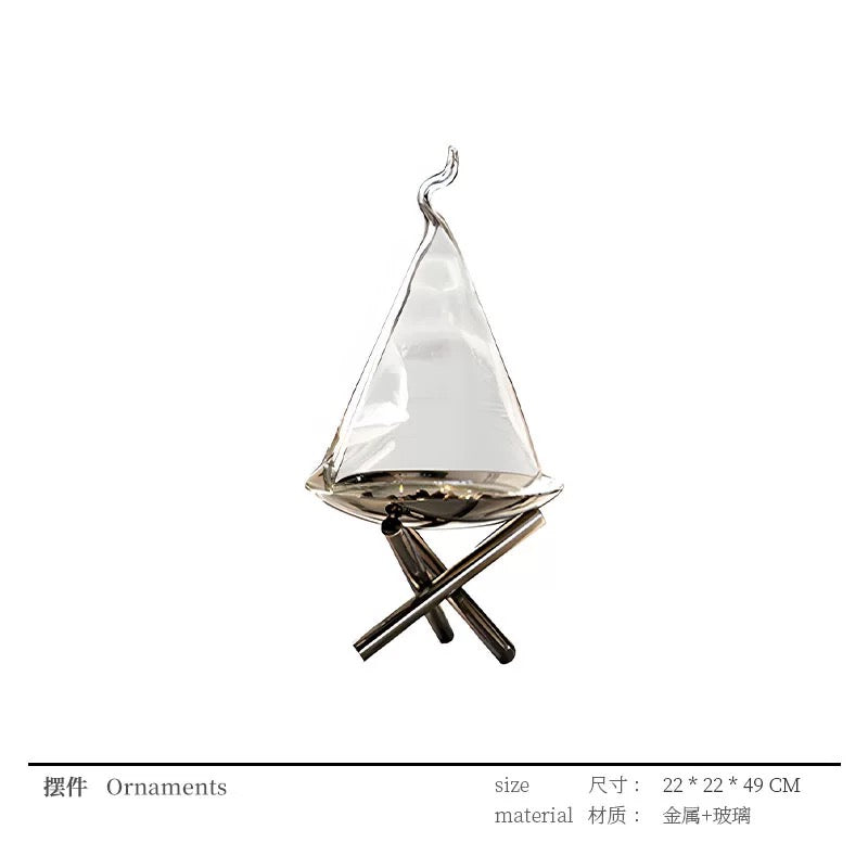 Crystal metal ornament-192