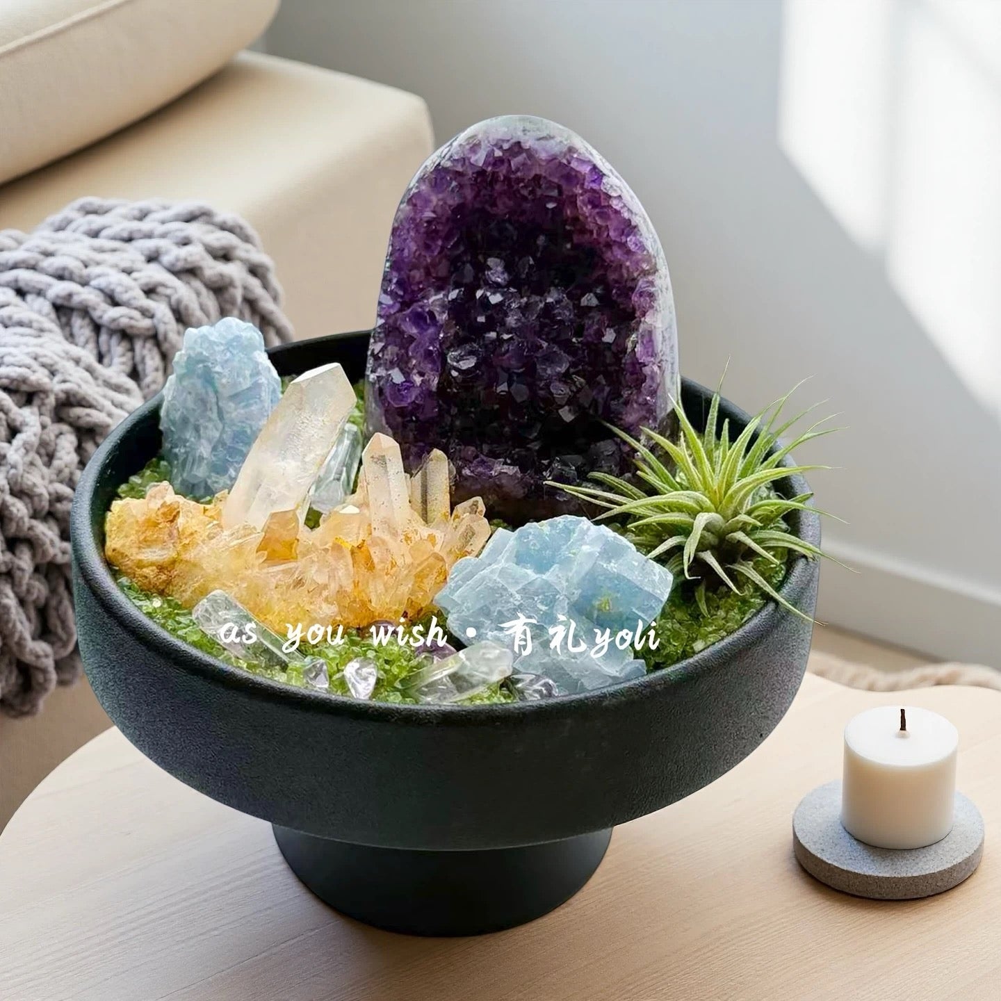 Crystal potted plant-358