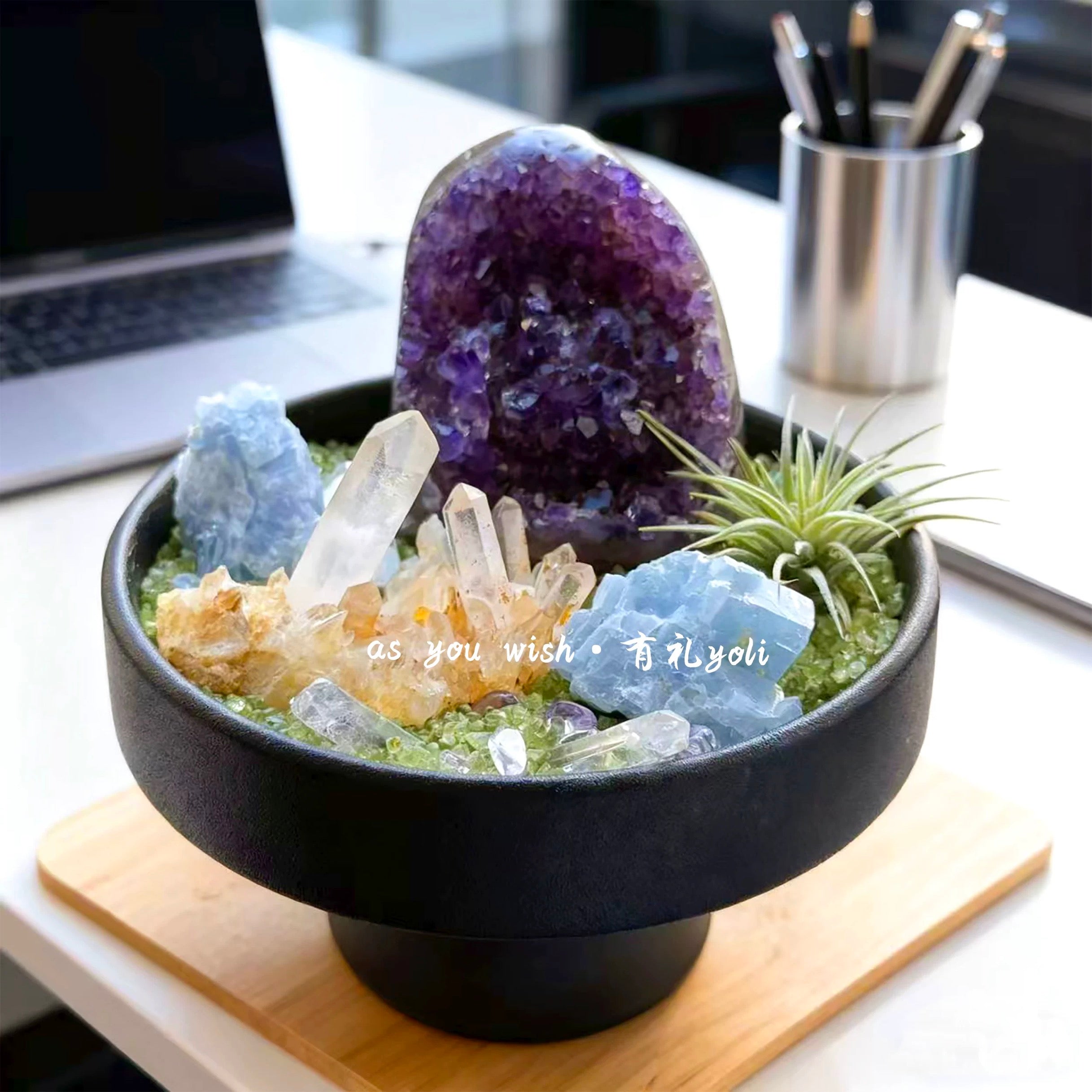 Crystal potted plant-358