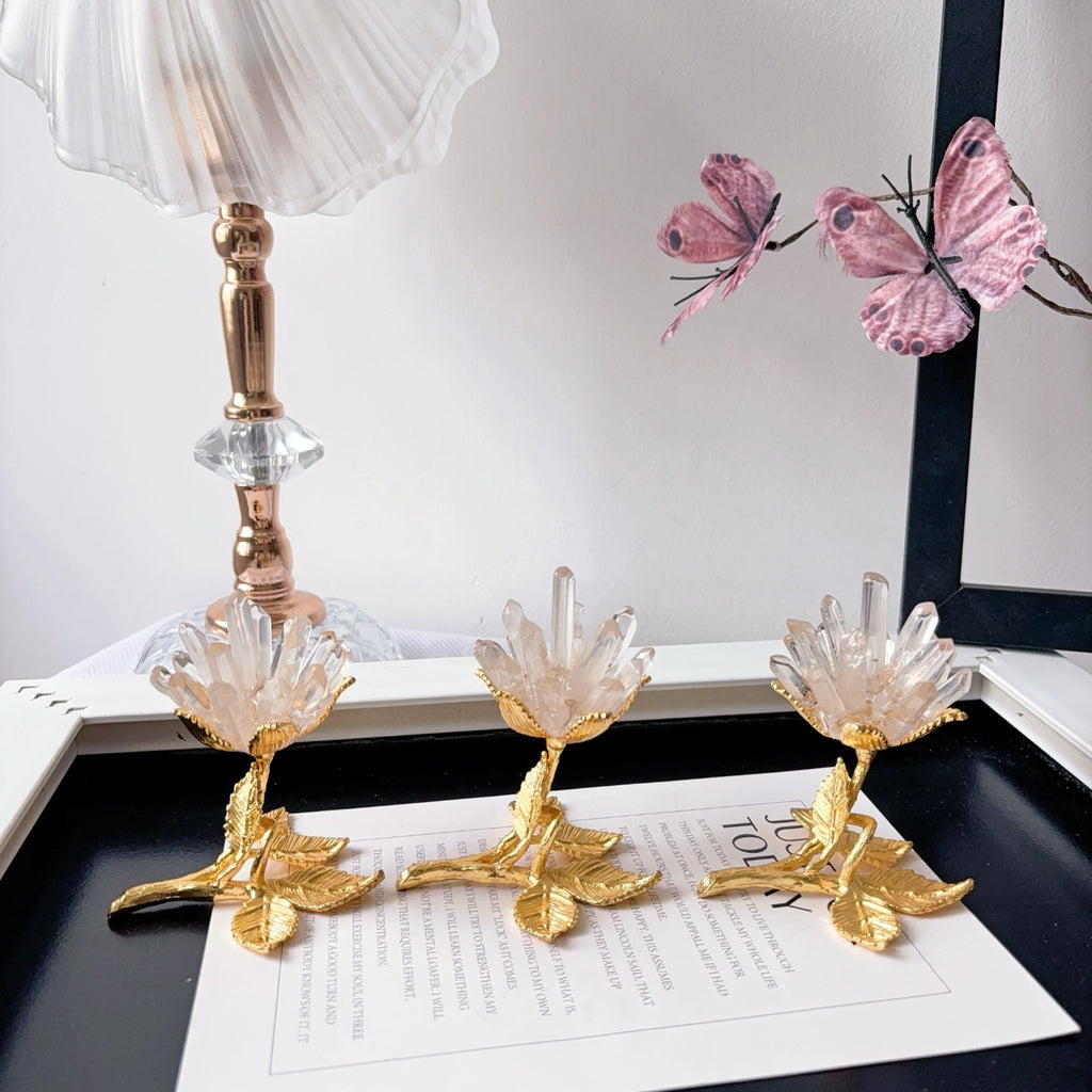 Golden - Stemmed Crystal Flowers-49