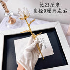 Golden - Stemmed Crystal Flowers-49