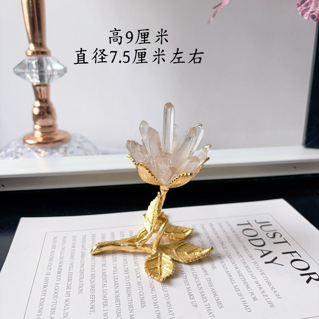 Golden - Stemmed Crystal Flowers-49