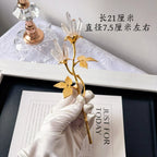 Golden - Stemmed Crystal Flowers-49